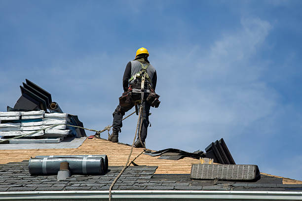 Professional Flat Roof Repair technician working in Dexter, MI